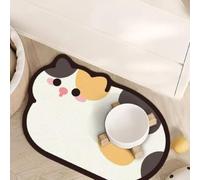 Pet Feeding Mat Absorbent Cat Bowl Mat Soft Diatomite Floor Protector (COLOR 3,50 * 80cm)