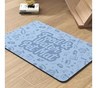 Pet Feeding Mat-Absorbent Dog Mat for Food and Water Bowl-No Stains Quick Dry Water Dispenser Mat-Dog Accessories Pet Supplies-Bowl for Messy Drinkers（Words,12"x19"