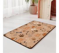 Pet Feeding Mat Dog Food Mats For Floors Easy Clean Washable Feeding Bowl Mat Super Absorbent Quick Dry Pet Cat Food Mat Non-Slip Dog Bowl Mats For Food and Water Pet Carpet (50x80 cm,Color 4)