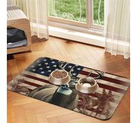 Pet Feeding Mat for Dog Bowls and Water Bowl Non Slip Pet Placemat Absorbent Cat Feeder Pad Americana Flag Deer Pet Food Mat for Floors No Stains Dog Cat Water Bowl Mat 40x60cm