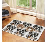 Pet Feeding Mat for Dog Bowls and Water Bowl Non Slip Pet Placemat Absorbent Cat Feeder Pad American Bulldog Head Pet Food Mat for Floors No Stains Dog Cat Water Bowl Mat 40x60cm