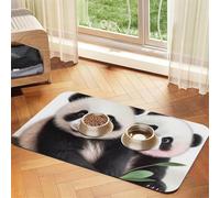 Pet Feeding Mat for Dog Bowls and Water Bowl Non Slip Pet Placemat Absorbent Cat Feeder Pad Baby Pandas Pet Food Mat for Floors No Stains Dog Cat Water Bowl Mat 40x60cm