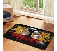 Pet Feeding Mat for Dog Bowls and Water Bowl Non Slip Pet Placemat Absorbent Cat Feeder Pad Germany Flag Eagle Pet Food Mat for Floors No Stains Dog Cat Water Bowl Mat 30x45cm