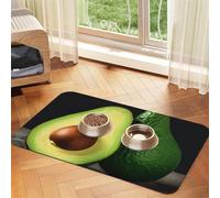 Pet Feeding Mat for Dog Bowls and Water Bowl Non Slip Pet Placemat Absorbent Cat Feeder Pad Half Cut Avocado Pieces Pet Food Mat for Floors No Stains Dog Cat Water Bowl Mat 30x45cm