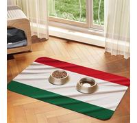 Pet Feeding Mat for Dog Bowls and Water Bowl Non Slip Pet Placemat Absorbent Cat Feeder Pad Italy Flag Pet Food Mat for Floors No Stains Dog Cat Water Bowl Mat 40x60cm