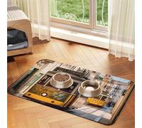 Pet Feeding Mat for Dog Bowls and Water Bowl Non Slip Pet Placemat Absorbent Cat Feeder Pad Lisbon Tram Pet Food Mat for Floors No Stains Dog Cat Water Bowl Mat 40x60cm