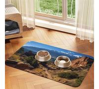 Pet Feeding Mat for Dog Bowls and Water Bowl Non Slip Pet Placemat Absorbent Cat Feeder Pad Pikes Peak Colorado Pet Food Mat for Floors No Stains Dog Cat Water Bowl Mat 30x45cm