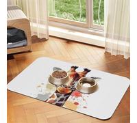 Pet Feeding Mat for Dog Bowls and Water Bowl Non Slip Pet Placemat Absorbent Cat Feeder Pad Stylish Animal Watercolor Giraffe Pet Food Mat for Floors No Stains Dog Cat Water Bowl Mat 30x45cm