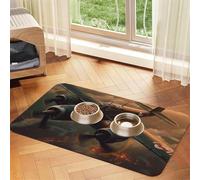Pet Feeding Mat for Dog Bowls and Water Bowl Non Slip Pet Placemat Absorbent Cat Feeder Pad World War Aircraft Pet Food Mat for Floors No Stains Dog Cat Water Bowl Mat 40x60cm