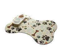 Pet Feeding Mat for Dogs & Cats, Dog Bowl Mat Non-Slip, Anti-Leakage Absorbent Pet Food Mat, Prevent Spills Easy to Clean Pet Placemat for Home, Kennels & Veterinary Use (Style 4,35x50 cm)