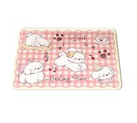 Pet Feeding Mat, Pets Absorbent Placemat, 11.8x15.8 Inch Non-Slip Quick-Drying Pad, Water Spill Protection, Prevents for Cats, Indoor Feeding Area, Easy Clean Quality Design
