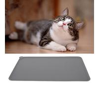 Pet Feeding Mat, Water proofs Silicone Pet Food and Water Bowl Placemat with High Raised Edges, Dog Cat Food Mats Nonslip Tray to Stop Messes on Floor, Pets Accessories 30x48cm (TomotatobrzesBK-11)
