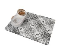 Pet Feeding Mat, Waterproof Cat Feeder Pad, (15.75x23.62x1.18 Inches) Reusable Dog and Cat Eating Mats, Black/yellow/green/brown Non Slip Feeding for Kitten Food, Diatomaceous