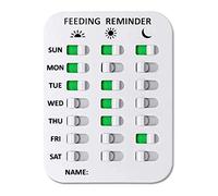 Pet Feeding Reminder, AM/PM Daily Indication Chart Feed Your Puppy Dog Cat, Magnetic Reminder Sticker, Easy To Stick On Any Magnet Or Plastic,16x12x0.85cm