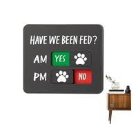 Pet Feeding Reminder - Overfeeding Prevention Chart | 2 Meal Feeding Indication Tables - For Wall Cabinets Crate Door Home Cage Window
