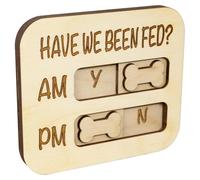Pet Feeding Tracking Wooden Magnetic Pet Feeding Schedule