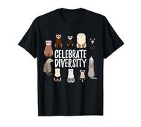 Pet Ferret Lovers design Celebrate Diversity Funny Ferret T-Shirt