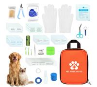 Pet First Aid Kit for Dogs 128 PCS Piece Dog First Aid Kit Emergency Dog First Aid Kit for Dogs, Cats and Other Small Animals Portable Pet First Aid Kit for Travel, Car, Walking, Out