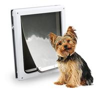 Pet Flap Door 2 Ways Locking Dog Flap Door Wall Entry Pet Door with Transparent Flap for Dogs