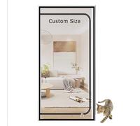 Pet Fly Screen Door for Dogs & Cats Zippered Cat Door for Living Room Bedroom Kitchen Mosquito Net Curtain Keeps cts Out Fresh Air Inside (B x H)
