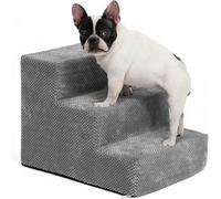 Pet Foam Steps, Ramp for High Beds,Extra Wide Deep Dog with Non-Slip Bottom,Sturdy for Small Older Injured(S)