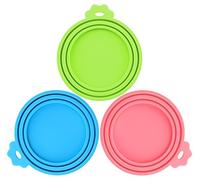 Pet Food Can Covers-Comtim 3 Pack Silicone Can Lids Caps for Dog Cat Wet Food,Universal Size Fit Most Standard Size Canned Dog and Cat Food