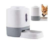 Pet Food Dispenser for Dogs - 1.5 L Push Automatic Troy Food Dispenser with Bowl Slow Feeding Bowl, Interactive Enrichment Toy for Small and Medium Puppies, Kittens, House