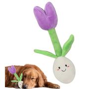 Pet Food Hide Toy, Sound Generating Puppy Toy, Interactive Plush Toy for Dogs and Pets, Cartoon Flower Shape, Chewing Plush Teething Toy for House