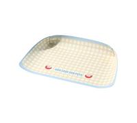 Pet Food Mat - Non Slip Waterproof PU Leather Placemat for Under Bowls, Foldable Corner Button Tray, 45x30cm Spill Proof Shield Mat, High Qualiity Easy Clean Leatherette- for Puppy Kitten & Indoo