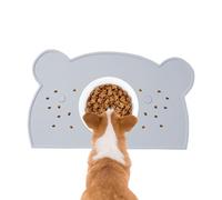 Pet Food Mat, Silicone Dog Water Pad, Bear Shaped Placemat, Washable Spill-Proof Station, Puppy Training Accessory, Balcony Dining Tool, Living Room Decor