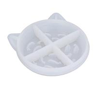 Pet Food Slow Feeder Silicone Form | DIY Custom Dog Bowl for Fast Eaters/Multi - Pet Homes | Sturdy Reusable Composite Form with Food Pattern Design | Helps Avoid Choking & (Cat food plate silicone