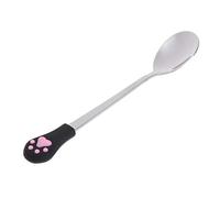 Pet Food Spoon, Stainless Steel Spoon Anti Slip Silicone Handle Can Cute For Pets Dogs Premium Quality