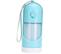Pet Food Water Bottle, Dual Purpose Retractable Dispenser for Dogs and Cats, Leakproof Outdoor Pet Bottle with Built - in Food Cup and Filtered Water Outlet (Telescopic water grain cup blue)