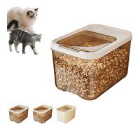 Pet Foods Storage Containers with Airtight Lid, Stackable, Cat Dog Food Storage Bucket Container, DampProof Airtight Animal Dry Bin (White, 10.5kg)