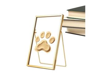 Pet Footprint Frame - Metal DIY Craft Rustic Creative Display | Hand and Footprint Keepsake Frame | for Home Dorm Apartment Bedroom Living Room