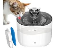 Pet Fountain, Cat Flow Water Dispenser with Filter, Multilayer Filtering, Automatic Drinking Bowl for Home On the Go