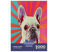 Pet French Bulldog Jigsaw Puzzles Puzzle for Adults Kids. 1000 Pieces Great Gifts Challenge Toy Educational Game Home Decoration for Educational Games Gifts 70x50cm/1000pcs