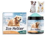 Pet-Friendly Ice Melt for Concrete, 100g Driveway Ice Melter, Safe and Fast Acting Granules for Driveway Garage Sidewalk Concrete Road Garden Winter Roof Staircase Community Use (1)
