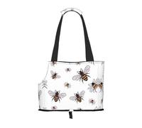 Pet-Funny Bees print portable bag, lightweight and breathable, suitable for taking small pets out.