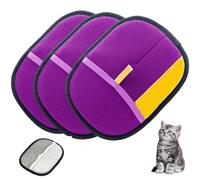 Pet Fur Remover,Electrostatic Pet Hair Remover Glove, Reusable Magic Brush P-et Hair R-emover, P-et H-air Removal Glove For Cats & Dogs (Purple,3 pc)