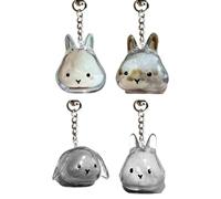 Pet Fur Storage Bottle Keychain, Creative Pets Furs Collection Transparent Container, Keepsake Box for Dogs, Cute Pet Memorial Gifts for Dog Cat Lovers (Four in one set)