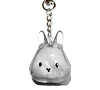 Pet Fur Storage Bottle Keychain, Creative Pets Furs Collection Transparent Container, Keepsake Box for Dogs, Cute Pet Memorial Gifts for Dog Cat Lovers (Cute Rabbit)