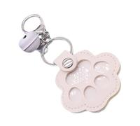 Pet Furs Keepsake | Paw Shaped Leather Key chain | Pets Memorial Keychains with Bell | Dog Hair Keepsake Keyring | Dog Furs Storage Pouch Key Chain | Cute Memory Collector for Pets Lover