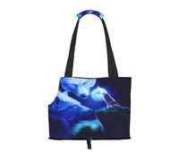 Pet-Galaxy Wolf print portable bag, lightweight and breathable, suitable for taking small pets out.