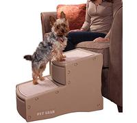 Pet Gear Easy Step II Pet Stairs, 2 Step for Cats/Dogs up to 150 Pounds, Portable, Removable Washable Carpet Tread, No Tools Required, Camel