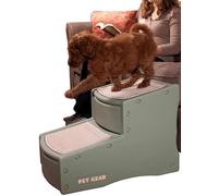 Pet Gear Easy Step II Pet Stairs, 2 Step for Cats/Dogs up to 150 Pounds, Portable, Removable Washable Carpet Tread, No Tools Required, Willow