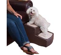 Pet Gear Easy Step II Pet Stairs, 2 Step for Cats/Dogs up to 75-pounds, Portable, Removable Washable Carpet Tread, Chocolate