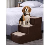 Pet Gear Easy Step III Pet Stairs, 3 Step for Cats/Dogs, Removable Washable Carpet Treads, for Pets Up to 150lbs, No Tools Required, Available in 9 Colors, Coffee Bean