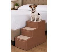 Pet Gear Easy Step III Pet Stairs, 3 Step for Cats/Dogs, Removable Washable Carpet Treads, for Pets Up to 150lbs, No Tools Required, Available in 9 Colors, Maple