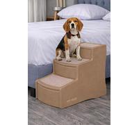Pet Gear Easy Step III Pet Stairs, 3 Step for Cats/Dogs, Removable Washable Carpet Treads, for Pets Up to 150lbs, No Tools Required, Available in 9 Colors, Sand Dune